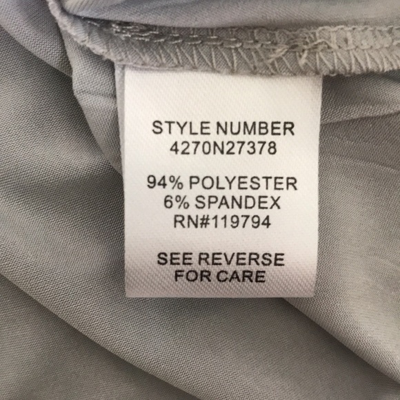 LIVE AND LET LIVE Silver Flutter V-Neck Short Sleeve Blouse Size 1X - Picture 6 of 9